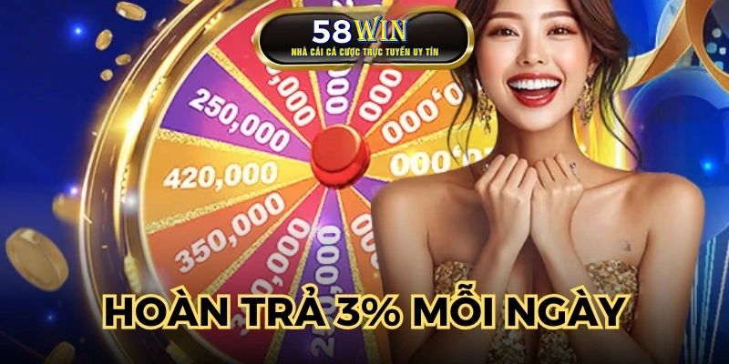 Hoàn trả liền tay 3% mỗi ngày, cược càng nhiều, thưởng càng cao