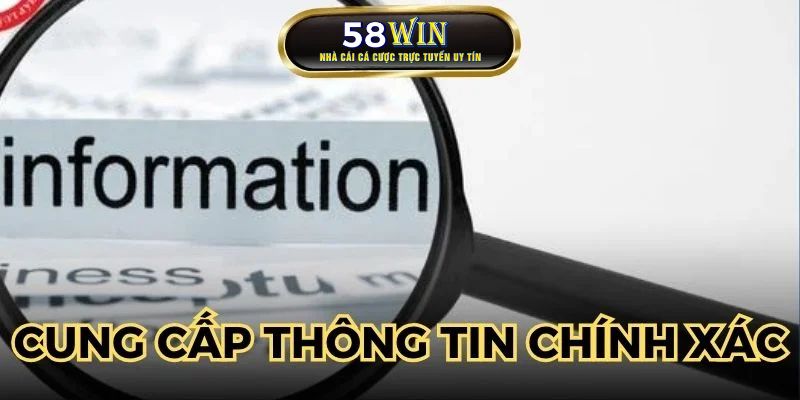 Thành viên cung cấp các thông tin chính xác